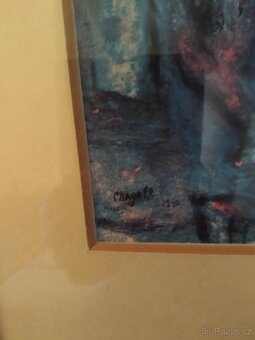 Marc Chagall-reprodukce obrazu,rám,sklo,pasparta - 2