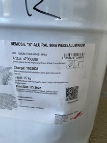 žáruvzdorná barva 25 kg do 600 stupňů Celsia RAL 9006 - 2