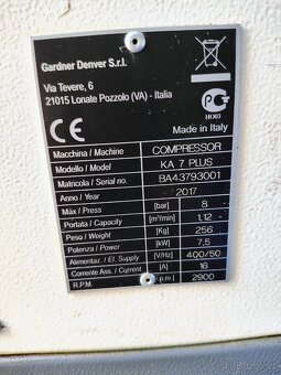 šroubový kompresor 7kw - 2