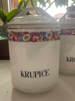 5 velkých porcelánových dóz na potraviny - 2