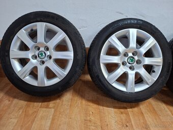 Alu kola R15 5x100 Škoda + 195/50/15 Barum - 2
