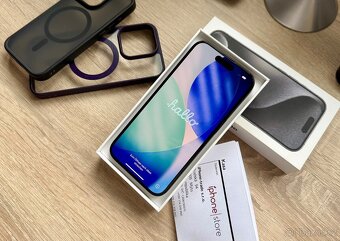 Apple iPhone 15 Pro 128gb černý titan-komplet,záruka,2xkryt - 2