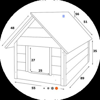Nová psí bouda XL - zateplená - 2