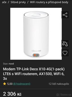 Micro SIM modem TP-Link Deco X10-4G WiFi 6 - 2