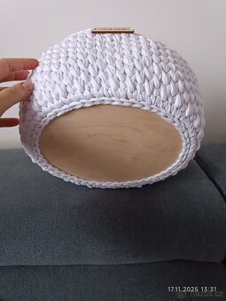 Ručně vyráběný bílý košík na prodej - 2