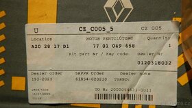 Ventilátor chlazení- Renault - 7701049658 - 2