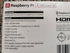 Raspberry Pi 4 Model B - 4GB RAM, nový - 2