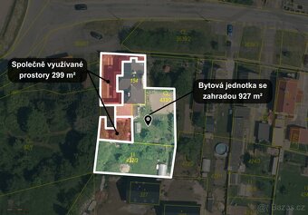 Bytová jednotka v RD s kolnou, skleníkem a zahradou 720 m2 - 2