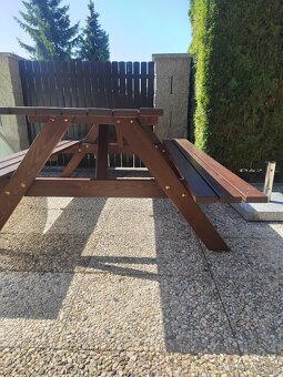 Zahradní sestava PIKNIK dřevěná 220 cm - 2