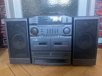 Velká retro hifi věž Philips - funkční rádio a magnetofon - 2