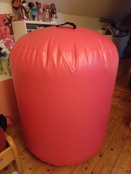 Nepoužitý nafukovací cvičební válec s pumpou 120 x 90 cm PVC - 2