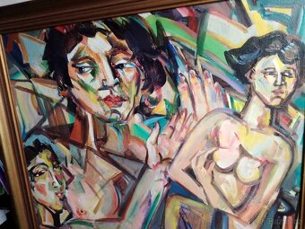 Herbst Jaroslav Ženy-moderna, olej/plátno, rám. - 2