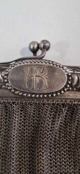 Starožitná kabelka rámová 1890 –   German silver - 2