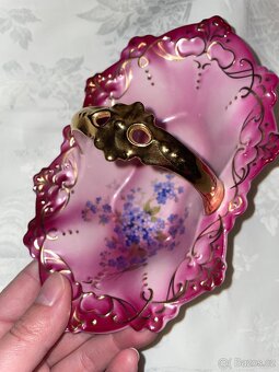 Růžový porcelán - košíček - 2