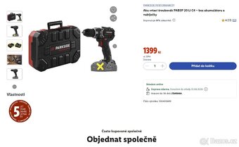 PARKSIDE PERFORMANCE Aku vrtačka PABSP 20 Li C4 – NOVÁ - 2