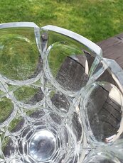 Retro skleněná váza (těžké silnostěnné sklo) - 2