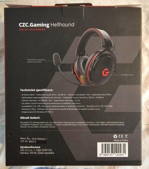 Prodám nový headset CZC.Gaming Hellhound herní sluchátka - 2