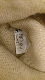 Dívčí zimní pletená čepice leopardí uši bambulky H&M 98/104 - 2