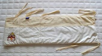 Žlutobílý mantinel do postýlky - 175cm x 30cm - 2