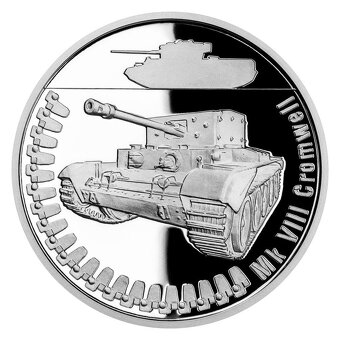 Stříbrná mince Obrněná technika - Mk VIII Cromwell proof - 2