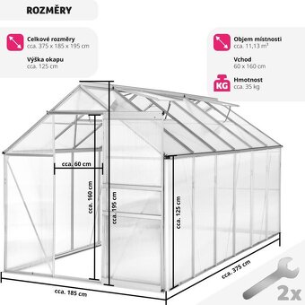 Polykarbonatový skleník nový - 2