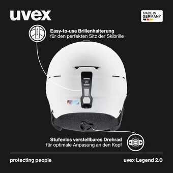 Přilba Uvex Legend 2.0, vel. 52 – 55 cm, matná bílá - 2