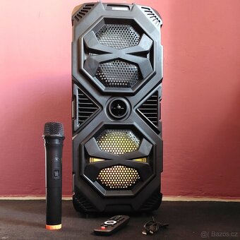 59cm bluetooth reproduktor, 40W, bezdrátový mikrofon - nové - 2