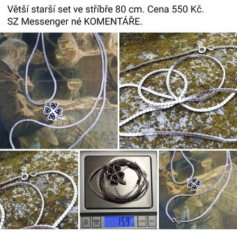 Staré stříbrné šperky viz fota. Ceny viz fota. - 2