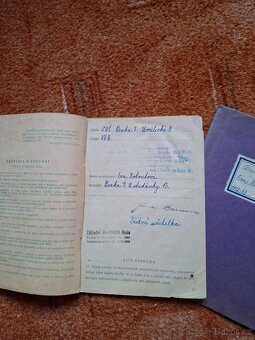 Žákovská knížka 1969 a sesit - 2