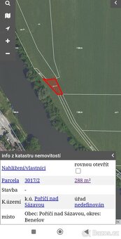 Pozemek pro rybáře přímo u řeky Sázavy - 2
