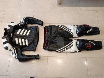 Psí Hubík Cobra-Pánská kožená moto kombinéza, dvoudílná - 2