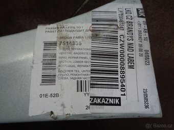 Opravný lem předního blatníku - 7514335 - 2