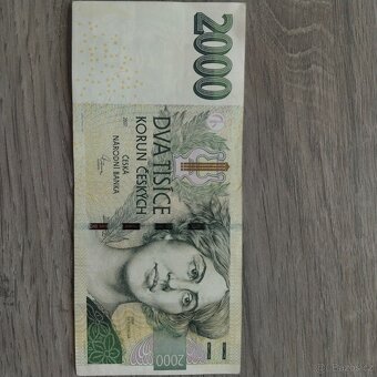 Posunutý vodoznak - 2000Kč, rok 2007, SÉRIE C - 2