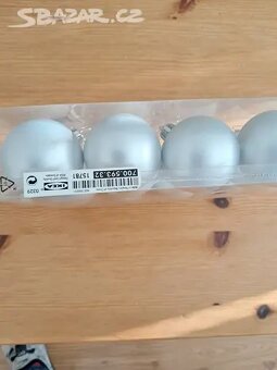 Vánoční baňky stříbrné - Ikea - 2