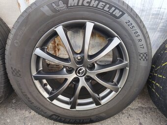 17"letní antracit alu sada 5x114 origo Mazda CX5 CX7 225/65 - 2