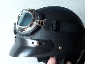 Retro helma - černá - 2