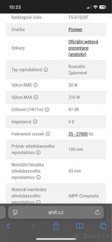 Píoneer reproduktory - 2