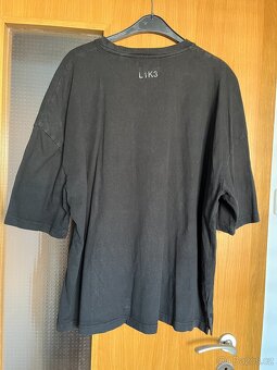 Bavlněné tričko černé Bershka, oversize 3 ks - 2