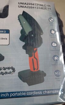 Mini řetězová pila Akumulátorová, 6palcová elektricka s 2bat - 2