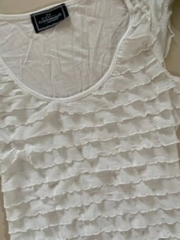 Bílé volánkové triko/minišaty, vel XS-S/M, Clockhouse - 2