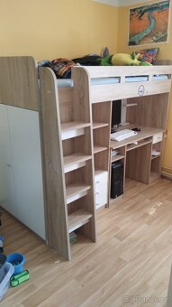 Prodam patrovou zvysenou postel se skrini - 2