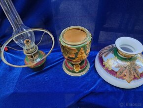 majoliková, petrolejová lampa - 2
