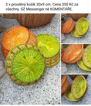 Koše a košíky viz fota. Ceny viz fota. - 2
