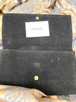 YVES SAINT LAURENT Chyc Textured Leather Clutch Black - 2