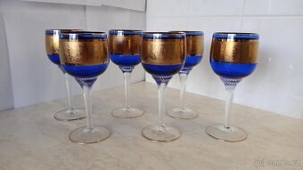 Skleničky Bohemia glass 6ks modré - 2