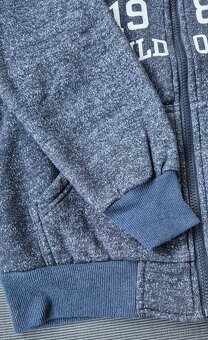 Šedá zateplená mikina vel. 158 - 2