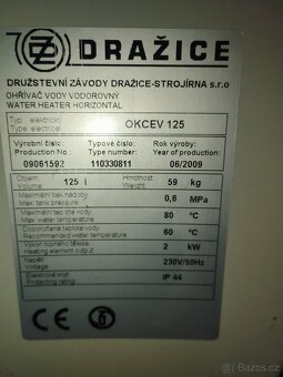 Bojler Dražice 125l - 2