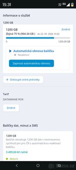 O2 datová SIM 1200gb - 2