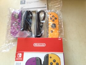 Nintendo switch 2x joy-con NOVÝ fialovo žlutá DOPRAVA ZDARMA - 2