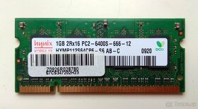 Paměť RAM 1GB pro notebook MSi U123 - 2